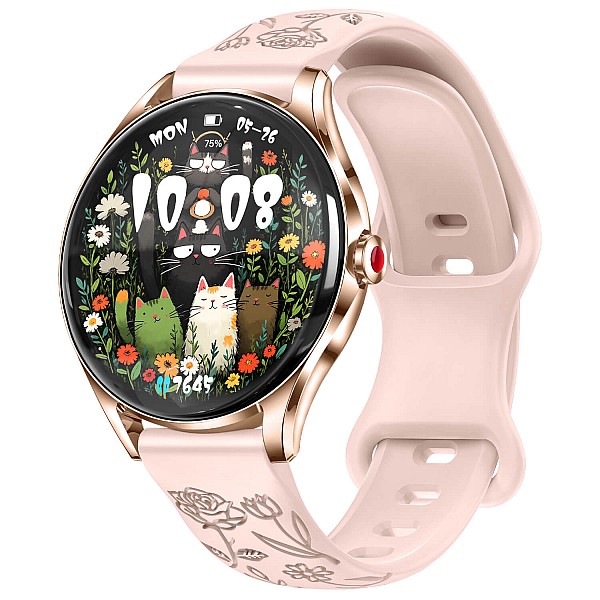Smartwatch Microwear H03 - Pink Silicone